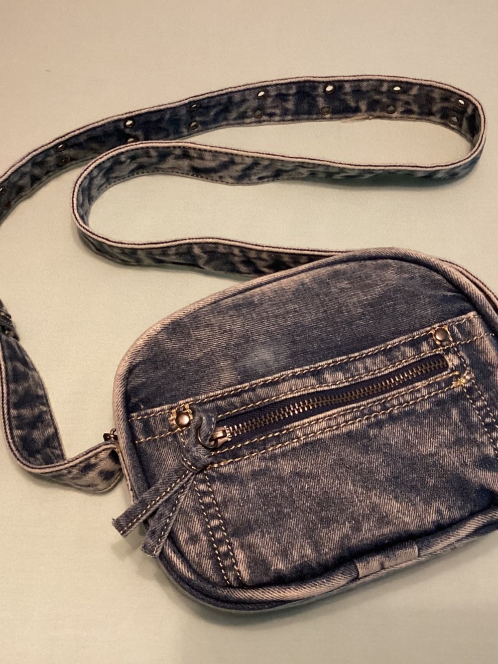 Denim crossbody bag, new